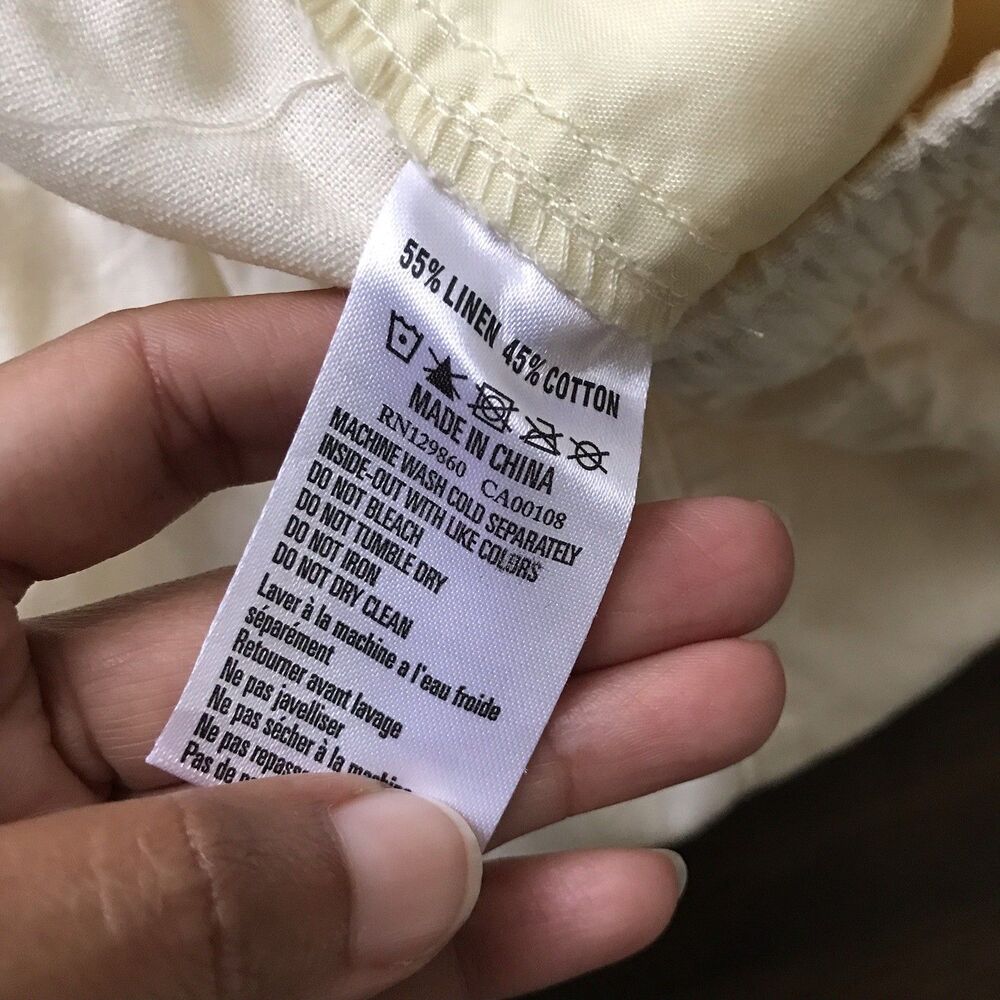 Rhythm Classics Yellow Linen Drawstring Casual Be… - image 5